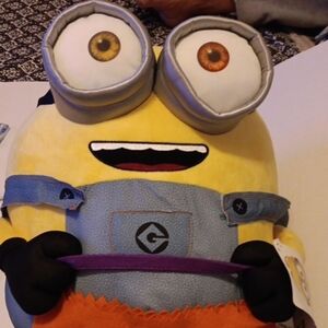 Despicable Me Halloween Bob Greeter Minion Plush 18” Tall Treat Bag Attached NWT